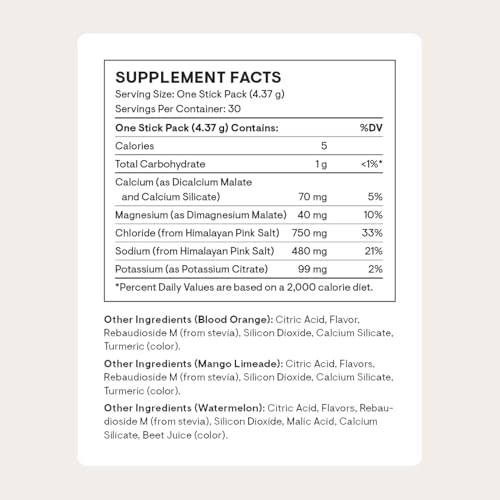 THORNE - Daily Electrolytes - Zero Sugar & Low-Calorie Electrolyte Powder Drink Mix - Flavors Derived from Natural Sources...