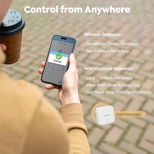 Fingerprint Smart Deadbolt with Keypad – Keyless Entry Lock for Home, Apartment, Office, Airbnb, Rental, Kids & Seniors, A...