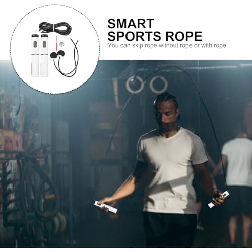 Healeved Cordless Weighted Jump Rope with Digital Counter, Adjustable Smart Skipping Rope for Indoor Fitness Workout, 1 Ha...
