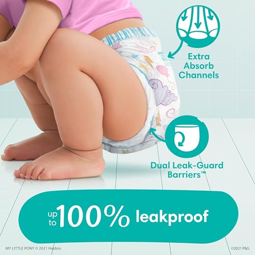 Pampers Easy Ups Pull On Training Underwear Girls, 4T-5T, 2 Month Supply (2 x 104 Count) with Sensitive Water Based Baby W...