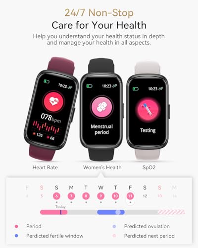 Fitness Tracker, Smart Watches for Women Men with Heart Rate/SpO2/Sleep Monitor, IP68 Waterproof Fitness Watches for Women...