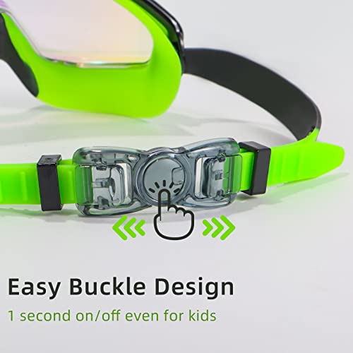 Freela Goggles for Kids Toddler 3-15, Anti Fog No Leak Clear Swim Goggles for Boys Girls Pool Beach Swimming