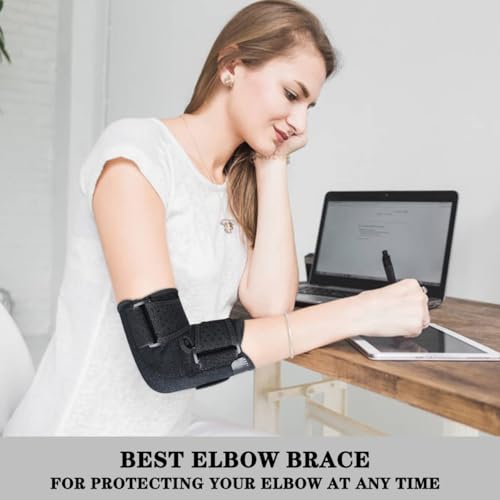 Reamphy Elbow Brace,Comfortable Night Elbow Sleep Support,Elbow Splint, Adjustable Stabilizer Splints, Cubital Tunnel Synd...