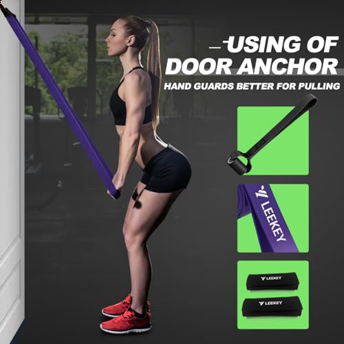 LEEKEY Resistance Bands, Exercise Bands with Bag,Rubber Pull Up Assist Bands - Bands for Working Out,Band for Men and Wome...