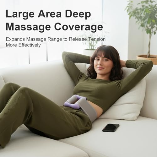 Lqyom Deep Tissue Percussion Massage Gun, Ergonomic Fascia Blaster with 3 Modes & 5 Levels, Fascia Ring Massager with Belt...