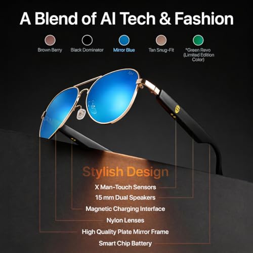 2026 AI Smart Glasses for Men Women ChatGPT Business/PoliticsConvo in 50+ Languages Transcription, 99% Accuracy, Speakers ...