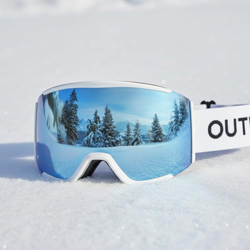 OUTNA Ski Goggles for Men and Women, OTG, Anti-Fog Dual-Layer Lens, UV400 Protection, Helmet Compatible, Snow Goggles