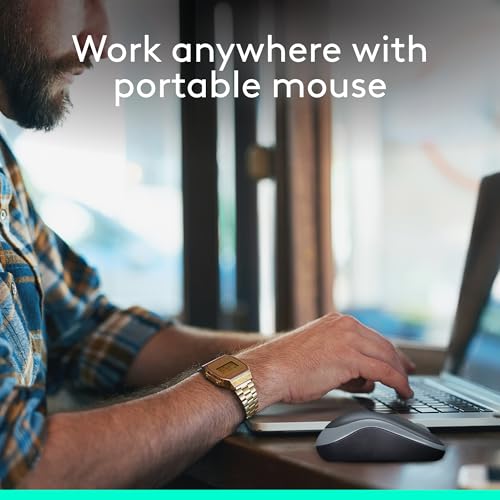Logitech M185 Wireless Mouse, 2.4GHz with USB Mini Receiver, 12-Month Battery Life, 1000 DPI Optical Tracking, Ambidextrou...