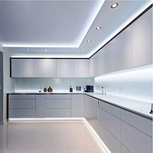 Govee White LED Strip Lights, Upgraded 16.4ft Dimmable LED Light Strip 6500K Bright Daylight White, Strong Adhesive, 300 L...