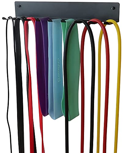 Multi-Purpose Storage Rack for Resistance Bands, Straps, Jump Ropes, Foam Rollers, Chains, Weight Belts, Tools - Heavy Dut...