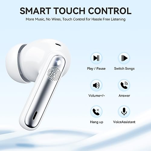 Wireless Earbuds, Bluetooth 5.3 Headphones 40Hrs Playtime Deep Bass Stereo in-Ear Earbud, LED Power Display, Call Noise Ca...