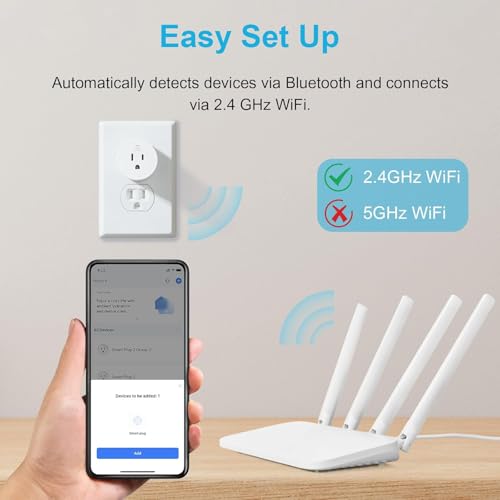 EIGHTREE Smart Plug, WiFi Outlet Works with Alexa & Google Home, Smart Home Socket with Remote Control & Timer Function, ...