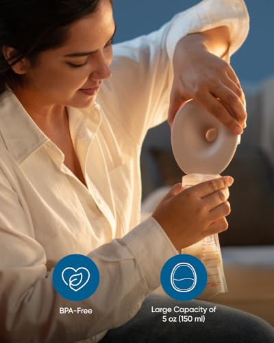 eufy Original Milk Container (2-Pack) for Wearable Breast Pump E20/S1/S1 Pro, BPA-Free Reusable Breast Pump Container Coll...