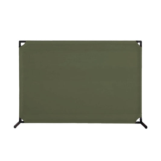 Versare 4' x 6' Two-Position Value Partition (Olive) | Mobile Canvas Panel Screen | Portable Room Divider | Flame Resistant Polyester Canvas Panels (VP4)