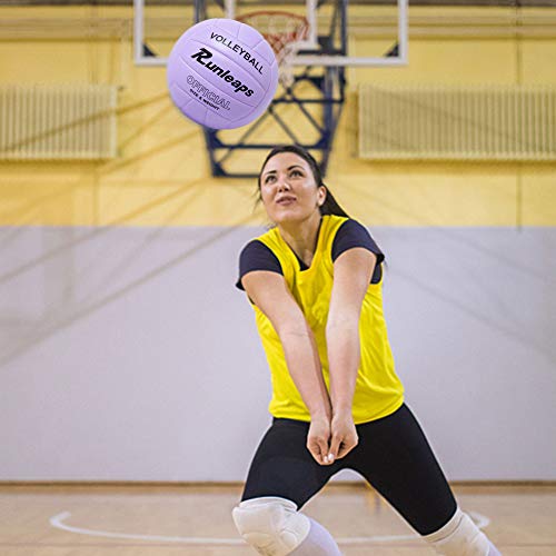 Runleaps Volleyball, Waterproof Indoor Outdoor Volleyball for Beach Game Gym Training (Official Size 5)