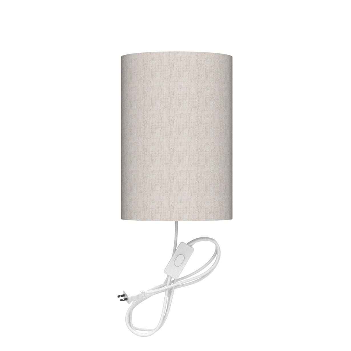 Beser?Win Plug in Wall Sconce Set of Two, Rustic Fabric Lamp with On/Off Switch, Beige