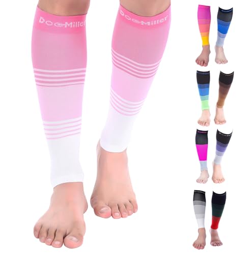 Doc Miller Compression Calf Sleeve for Men & Women, 20-30 mmHg Graduated Support, Knee High, Running, Shin Support, Calf S...