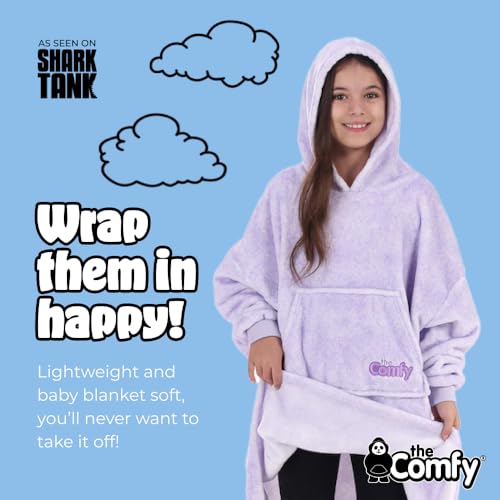 THE COMFY Dream Jr for Kids | Lightweight Microfiber Fleece Wearable Blanket with Hood & Pocket | Seen on Shark Tank