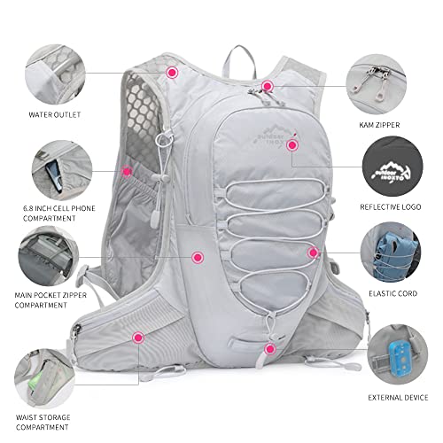 IX INOXTO Running Hydration Vest for Men Women Water Backpack for Running 3L Running Hydration Pack for Trail Running Mara...