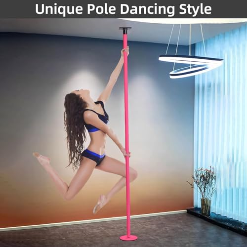 PRIOR FITNESS Permanent Fixed Dance Pole Kit, Professional 45mm Spinning & Static Dancing Pole Heavy-Duty Steel Pole Dance...
