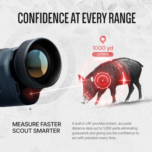 ATN BlazeHunter XD 1280x1024 Thermal Monocular w/SharpIR AI, 1000m Laser Rangefinder, 1920x1080 OLED, Wi-Fi, 32GB, IP67