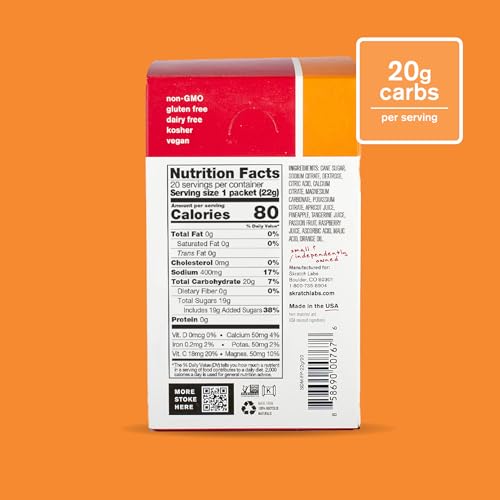 Skratch Labs Hydration Packets - Hydration Drink Mix, Fruit Punch (20ct) - Electrolyte Powder Packets Developed for Athlet...