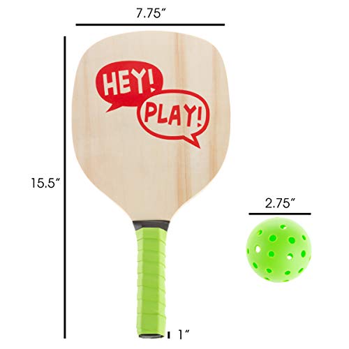 Paddle Ball Game Set – Pair of Lightweight Beginner Rackets, Ball and Carrying Bag for Indoor or Outdoor Play – Adults and...