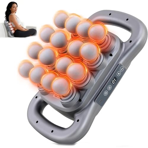 Novotechcal 16-Head Massage Gun Set, Deep Tissue Percussion Massager with 9 Modes and 9 Adjustable Intensities, Quiet Musc...