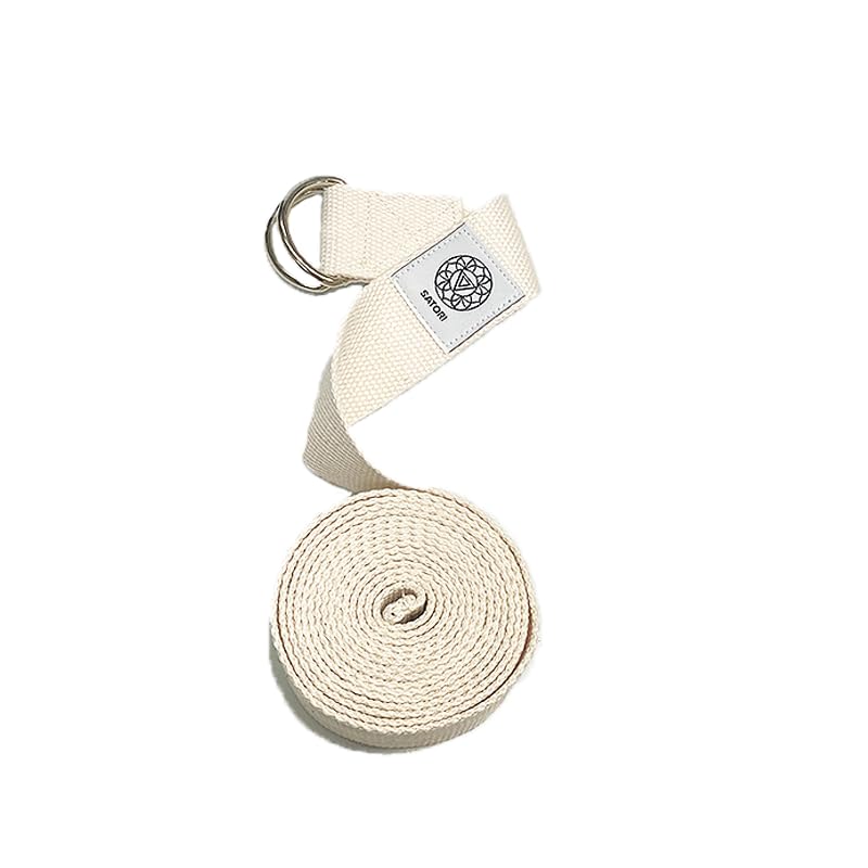 Satori Concept Yoga Strap for Stretching, Exercise, Flexibility Training, Durable Cotton with Double D-Ring, Improves Flex...