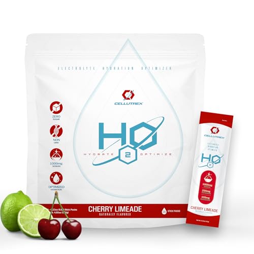 Cellutrex® H2O Electrolytes – Electrolyte Powder Drink Mix, Zero Sugar, Natural Salt Hydration Packets for Recovery and We...