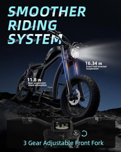 BIGNIU BG-X Electric Bike for Adults 1500W Brushless Motor with 48V/31.5Ah Battery, 34+ MPH Up to 40 Miles Range 20" *5" F...