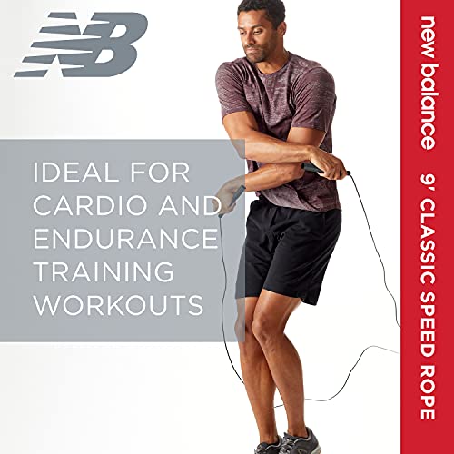 New Balance Classic Speed Rope - Jumping Rope for Fitness, Full-Body Workout - Lightweight, Tangle-Free, Portable, and Adj...