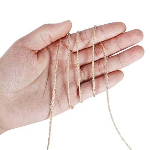 Tenn Well Natural Jute Twine, 984 Feet 2mm Garden Twine, Brown Jute String for Arts and Crafts, Gardening, Gift Wrapping, ...