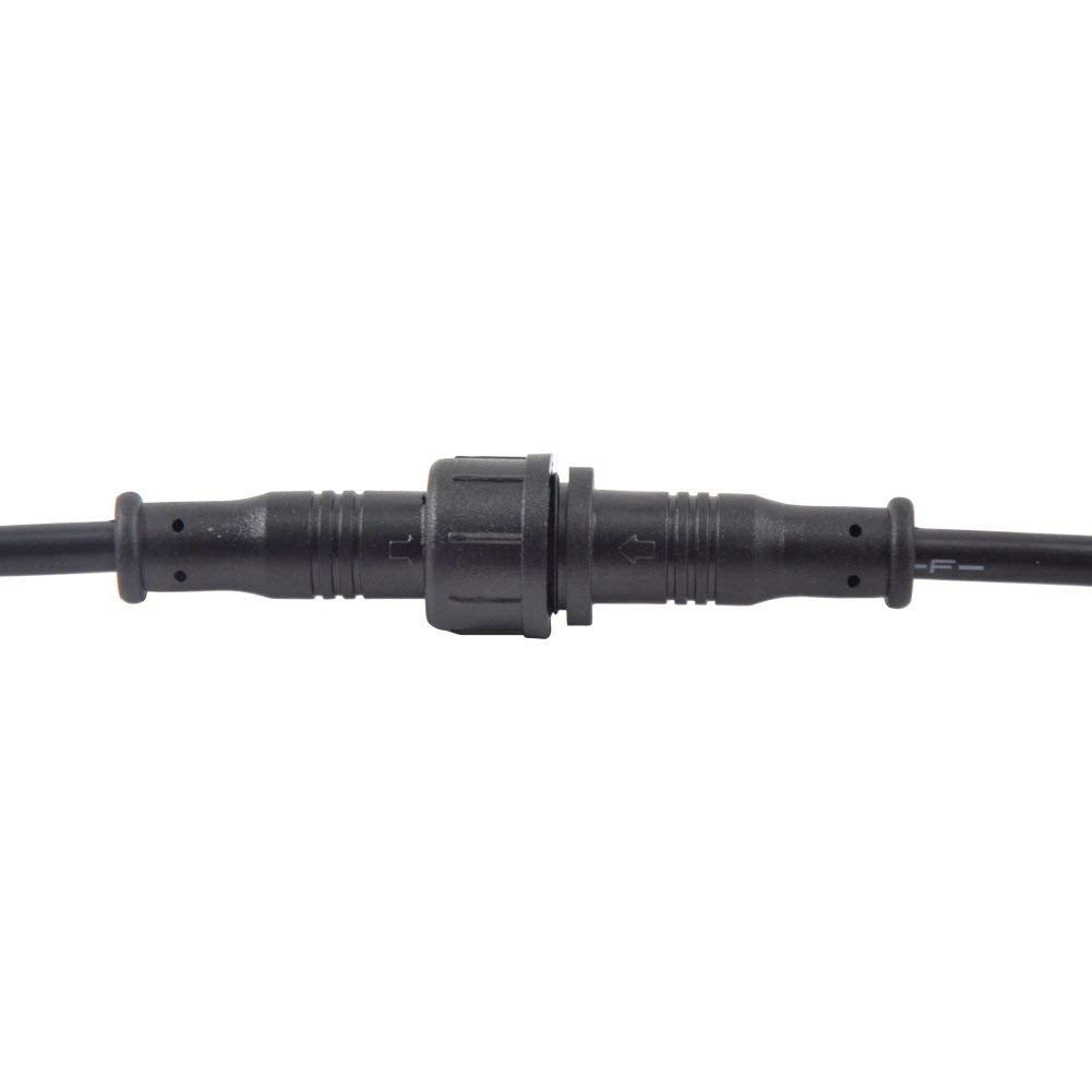 WESIRI 4pin Black Electrical Connector - 5Pairs LED Lights Extension Cable 20cm/Pair, 0.2mm², Model 5Pairs 4pin S