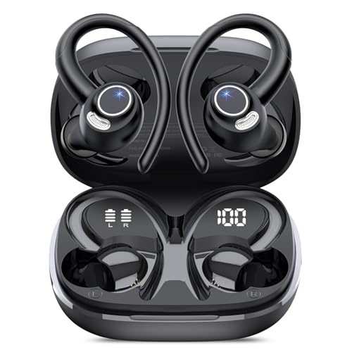 Wireless Earbuds, Bluetooth 5.4 Headphones Sport, Over Ear Buds With ENC Noise Cancelling Mic, 48H, Wireless Earphone With...