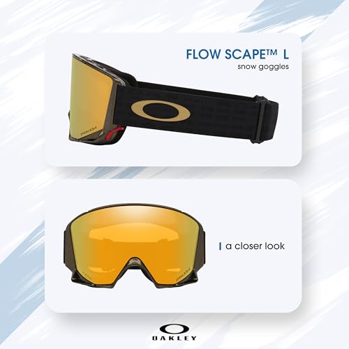 Oakley Flow Scape M/L Ski Goggles For Men For Women OO7145, OO7147 + BUNDLE with ACCESSORY EYEWEAR KIT