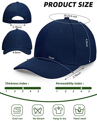Handepo 24 Pcs Blank Baseball Cap Adjustable Back Strap Plain Blank Camouflage Hat Unisex Baseball Cap for Trucker Men Women