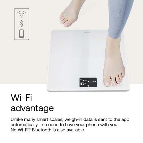 Withings Body - Digital Wi-Fi Smart Scale with Automatic Smartphone App Sync, BMI, Multi-User Friendly, with Pregnancy Tra...