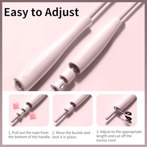 Jump Ropes Kids, Adjustable Children Jump Rope with ABS Handles and PVC Rope for Child Student Toddler