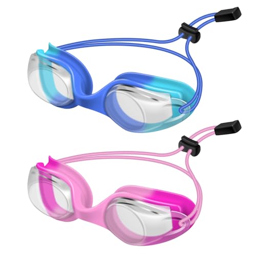 Berallo Kids Swim Goggles, 2 Pack Full Protection Swimming Goggles No Leaking Anti-Fog Child Age 3-14