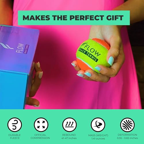 Flow Tennis Beach Balls, ITF Approved - Pack of 3, Low Compression Sand Court Balls