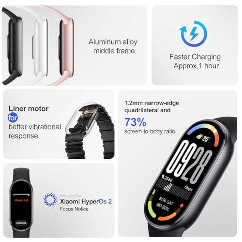 XIAOMI Mi Smart Band 10 (2025) - 1.72" AMOLED Display | 21 Days Battery Life | Touchscreen, Multi-Sport Tracker, Activity ...