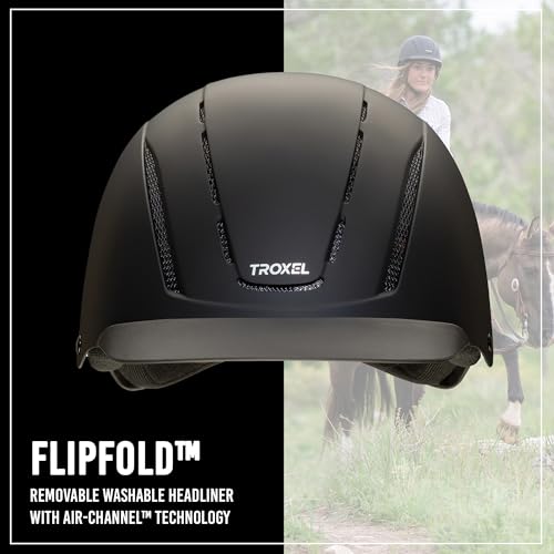 Troxel Spirit Duratec Full Coverage Horse Riding Helmet, Low-Profile Adjustable Design, Safety Horseback Riding Gear
