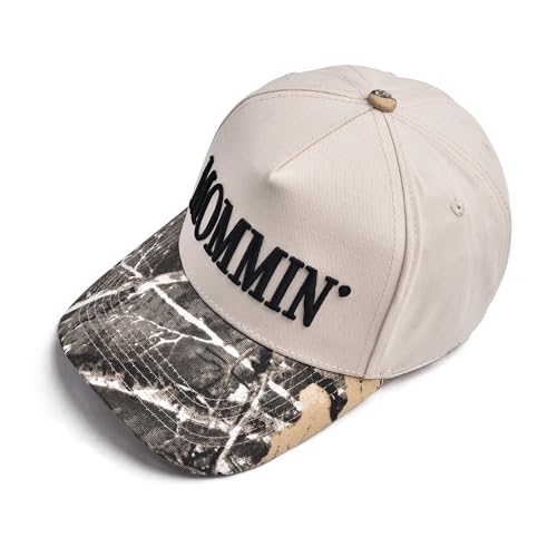 Mommin Trucker Hat for Women Embroidered Mom Baseball Cap Adjustable Canvas Vintage Hat for Casual Wear