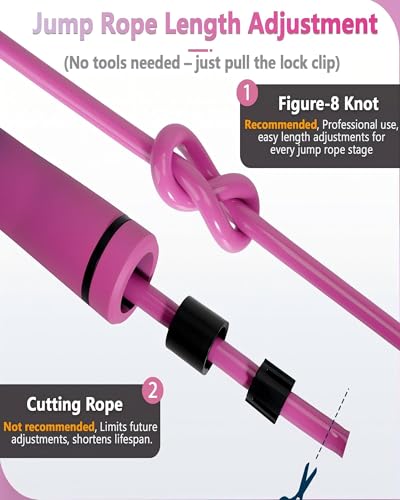 nonogo 1.1LB Weighted Jump Rope for Women – Adjustable 10mm Heavy PVC Skipping Rope for Fitness, Ideal for High-Intensity ...