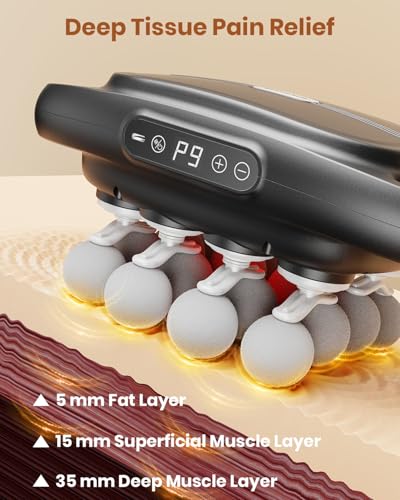 16-Head Massage Gun, Deep Tissue Back Massager with 99 Adjustable Intensities & 9 Modes, Electric Percussion Massager, Gun...