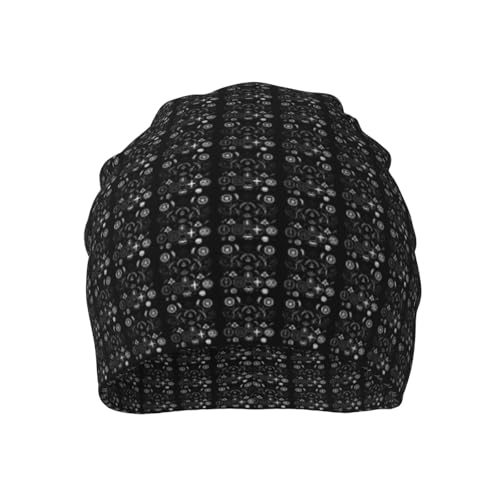 sackhg Supernatural Symbols Black Print Winter Beanie Hat Men Women Soft Lightweight Thermal Cap for Outdoor Skiing Wear