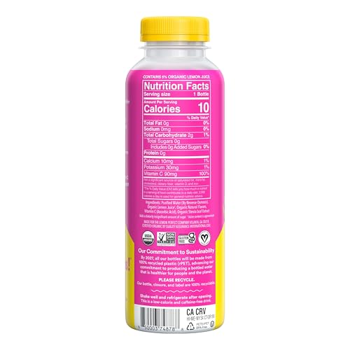 Lemon Perfect Dragon Fruit Mango, Hydrating Flavored Lemon Water, Zero Sugar, Delicious and Refreshing, Organic, 15.2 fl o...