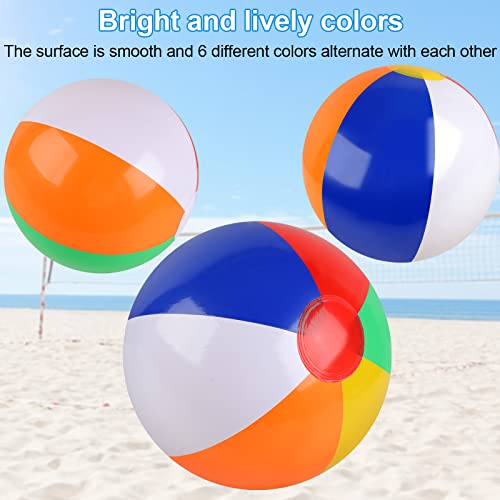 Rindion 6 Pack Beach Balls, 10 Inch Beach Balls for Kids, Rainbow Color Pool Toys Pool Balls for Swimming Pool, Beach Toys...