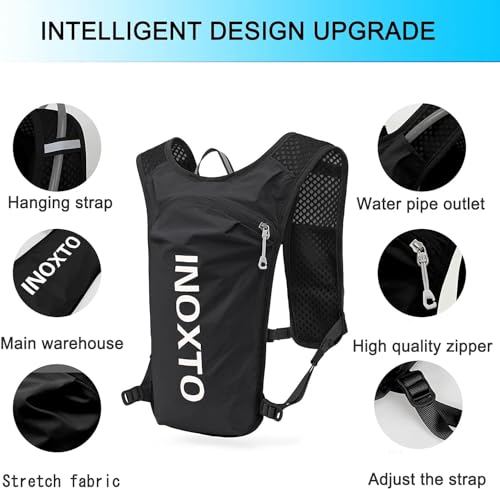 INOXTO Running Hydration Vest ,Lightweight Insulated Pack with 250ml Soft Flask Daypack for Hiking Trail Running Cycling R...